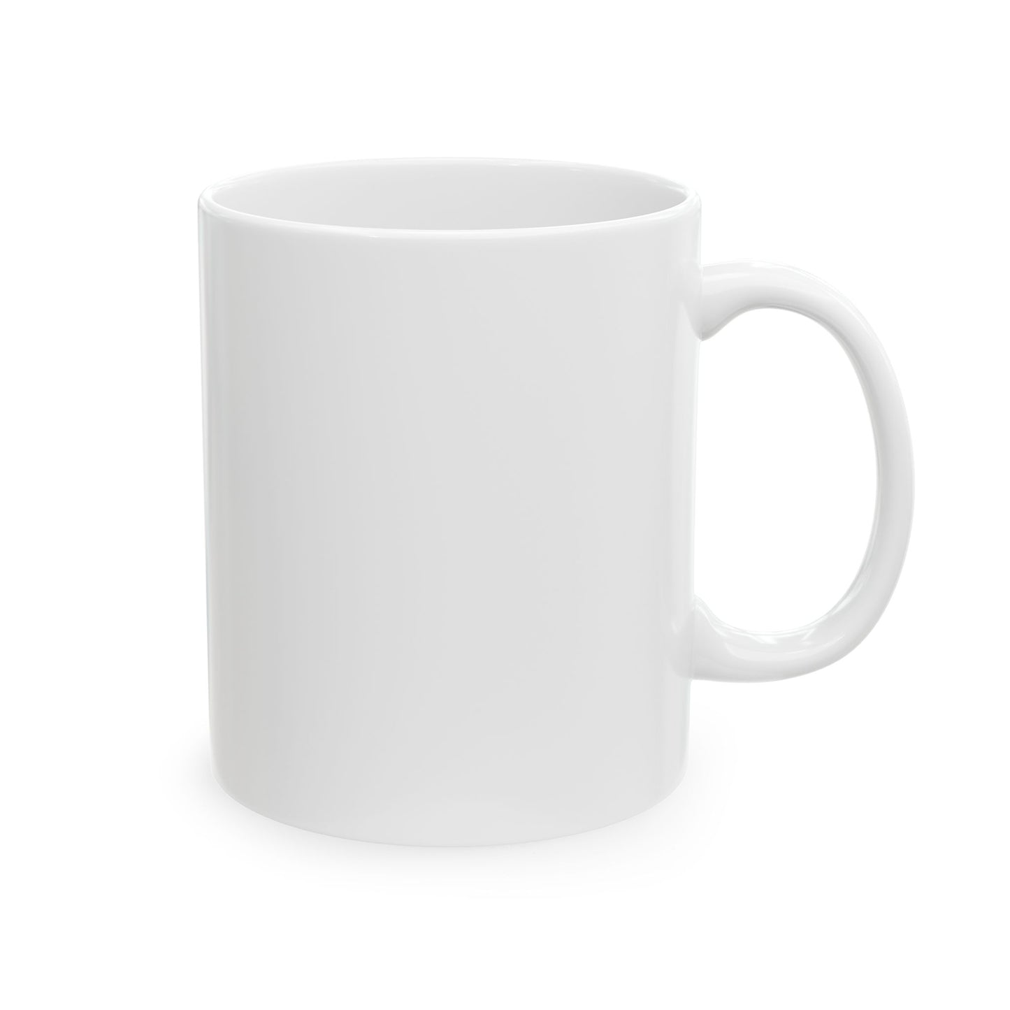 Defined by Coffee (Right-Handed) Ceramic Mug, (11oz, 15oz)