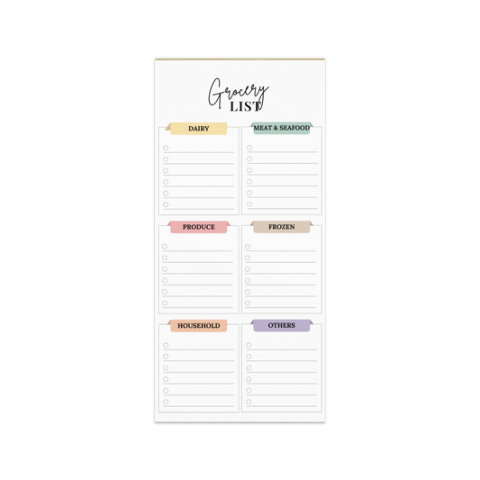 Grocery List Notepad - Magnetic