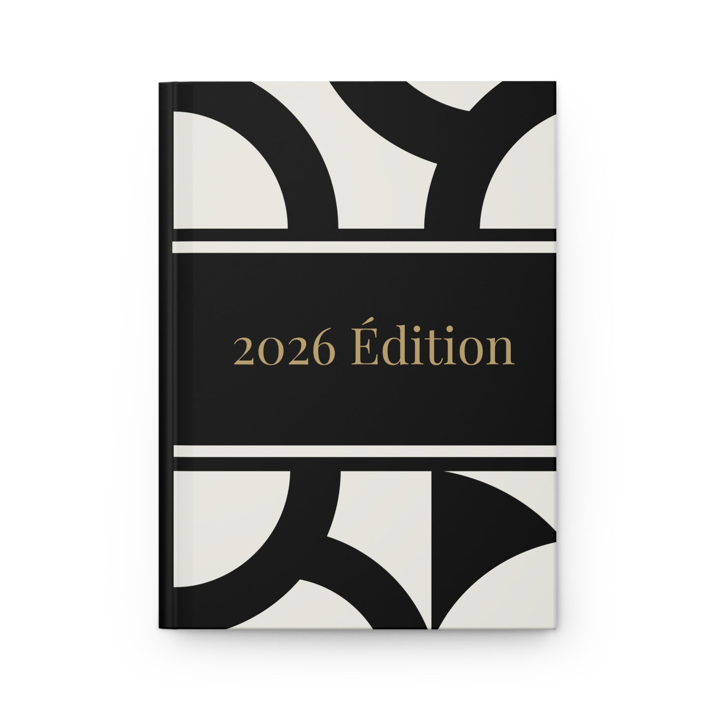 2026 Édition Noir Moderne Hardcover Journal