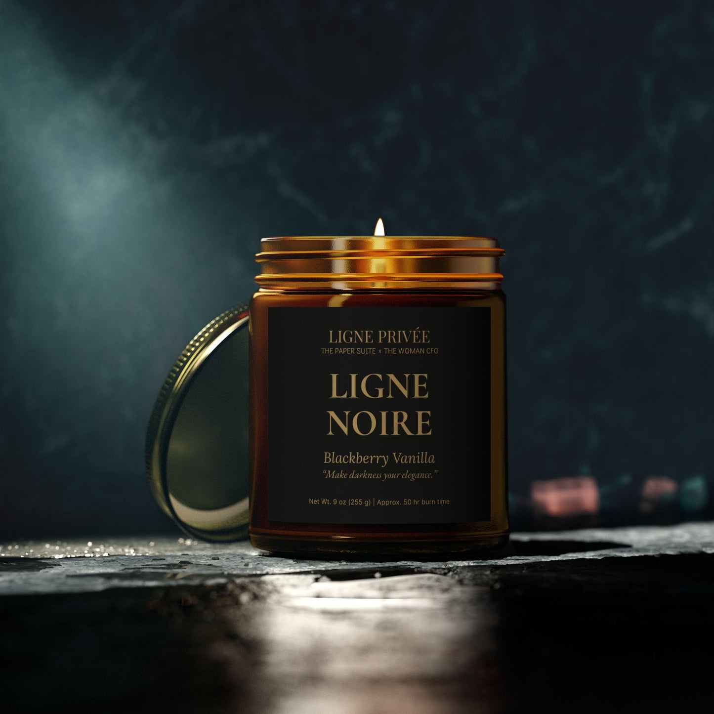 Ligne Privée Scented Candle – Ligne Noire (Blackberry Vanilla, 9 oz)