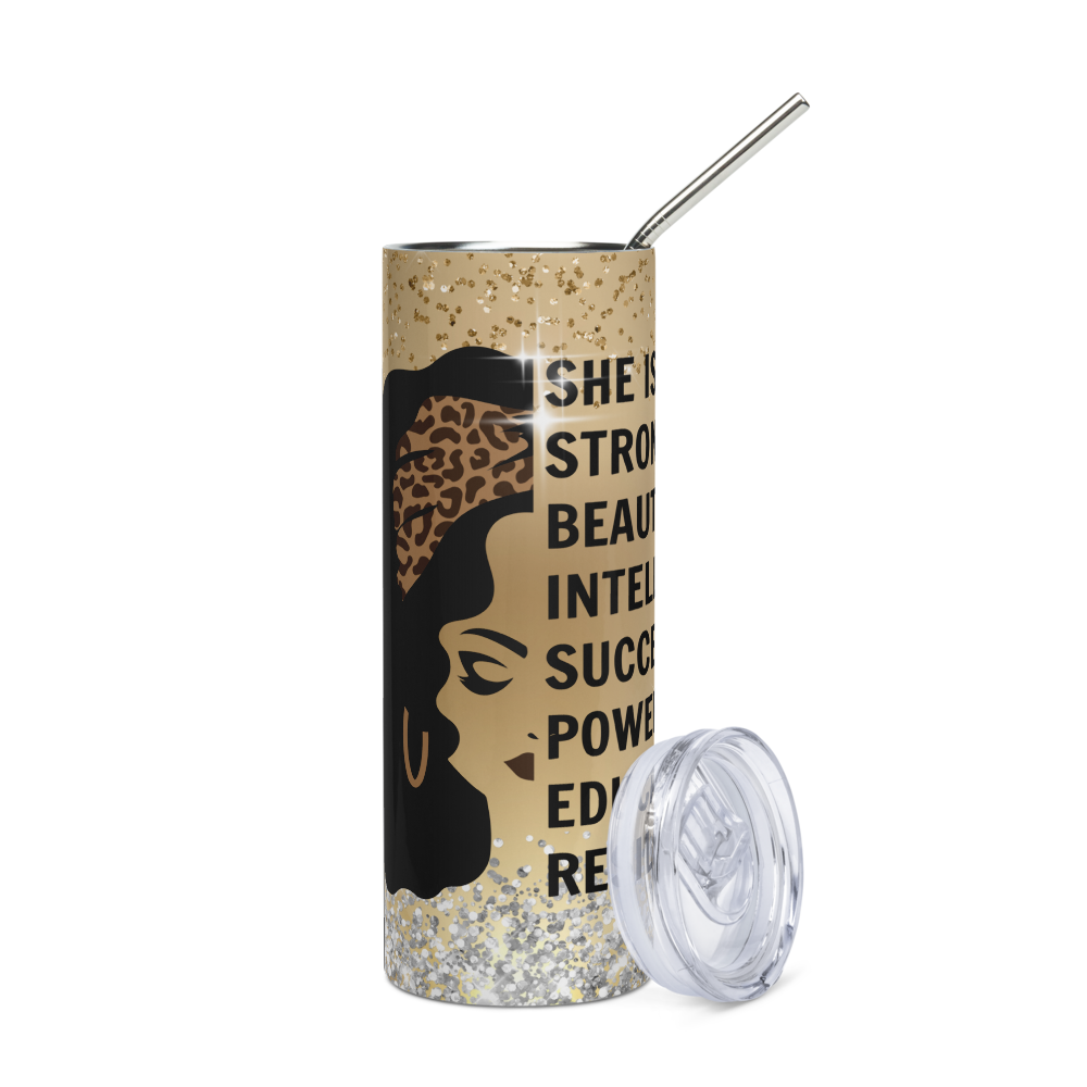 She Is Stainless Steel Tumbler
